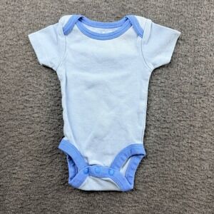Lamaze Organic Cotton Newborn Short Sleeve Bodysuit Light Blue NB